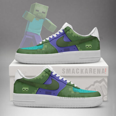 Zombie Minecraft AF1 Low Shoes