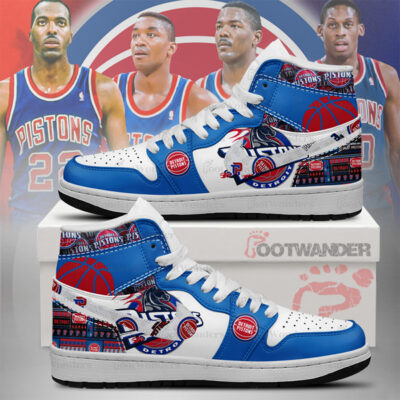 Detroit Pistons NBA AJ1 High Shoes
