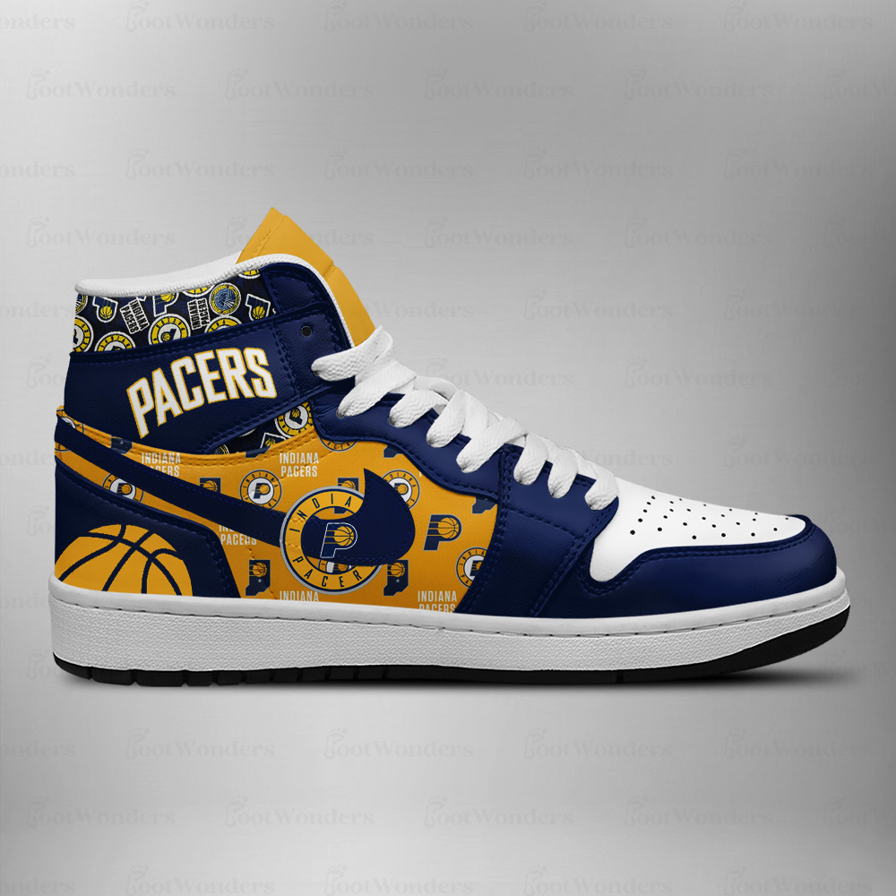 Indiana Pacers NBA AJ1 High Shoes - Image 3