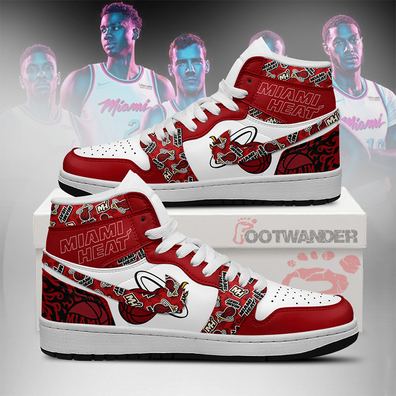 Miami Heat NBA AJ1 High Shoes Version 2