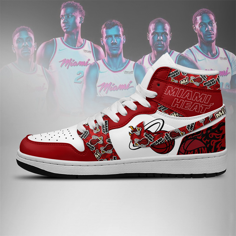 Miami Heat NBA AJ1 High Shoes Version 2 - Image 2