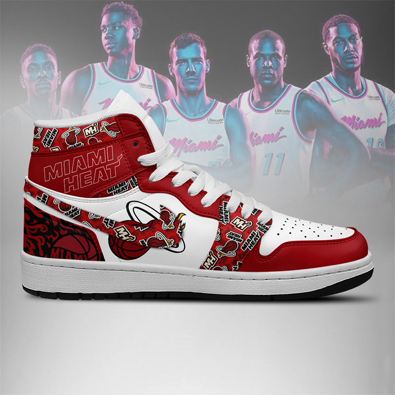 Miami Heat NBA AJ1 High Shoes Version 2 - Image 3