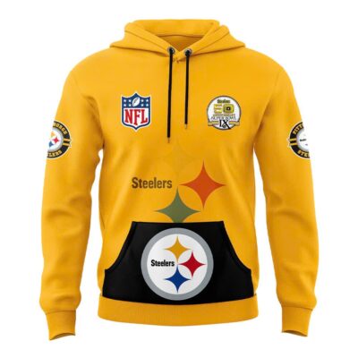Pittsburgh Steelers Throwback 50th Anniversary Super Bowl Hoodie Version 4