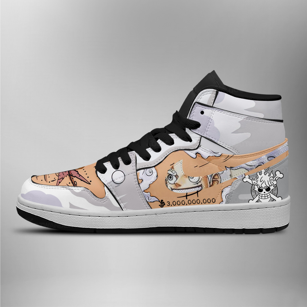 Luffy Gear 5 Wanted - One Piece AJ1 Shoes - Image 3