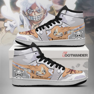 Luffy Gear 5 Wanted - One Piece AJ1 Shoes