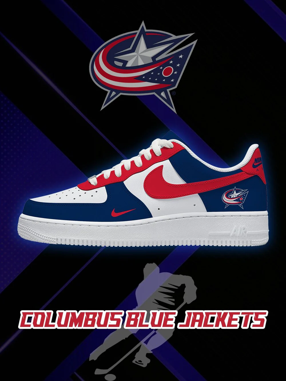 Columbus Blue Jackets V2 - National Hockey League AF1 Shoes
