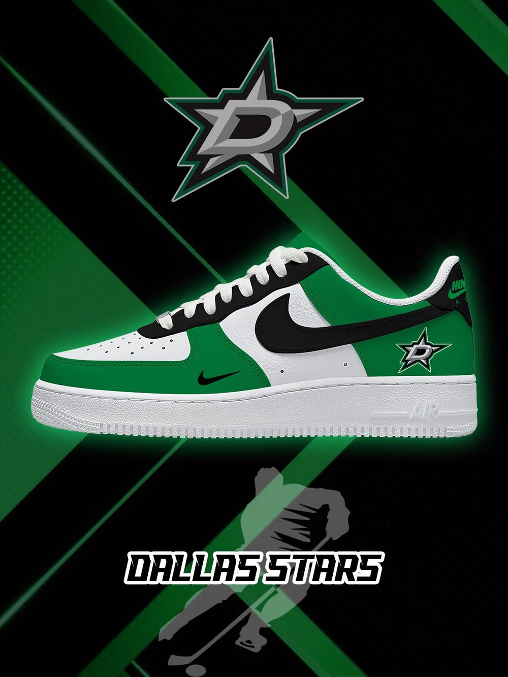 Dallas Stars - National Hockey League AF1 Shoes