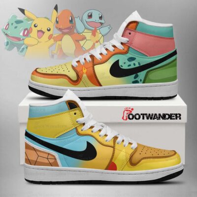 Four Pokemons - Pokemon Shiny AJ1 Shoes