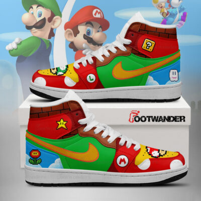 Mario and Luigi Super Mario AJ1 Shoes