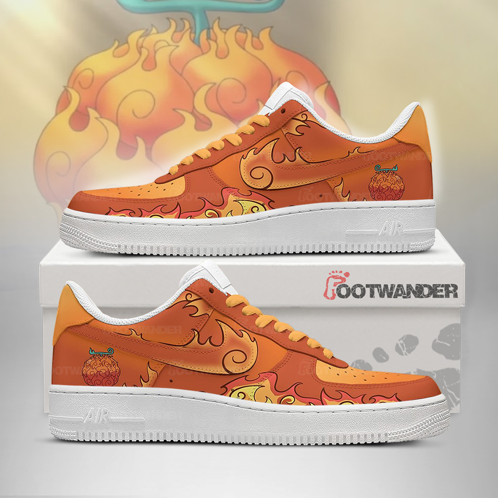 Mera Mera No Mi - One Piece AF1 Shoes