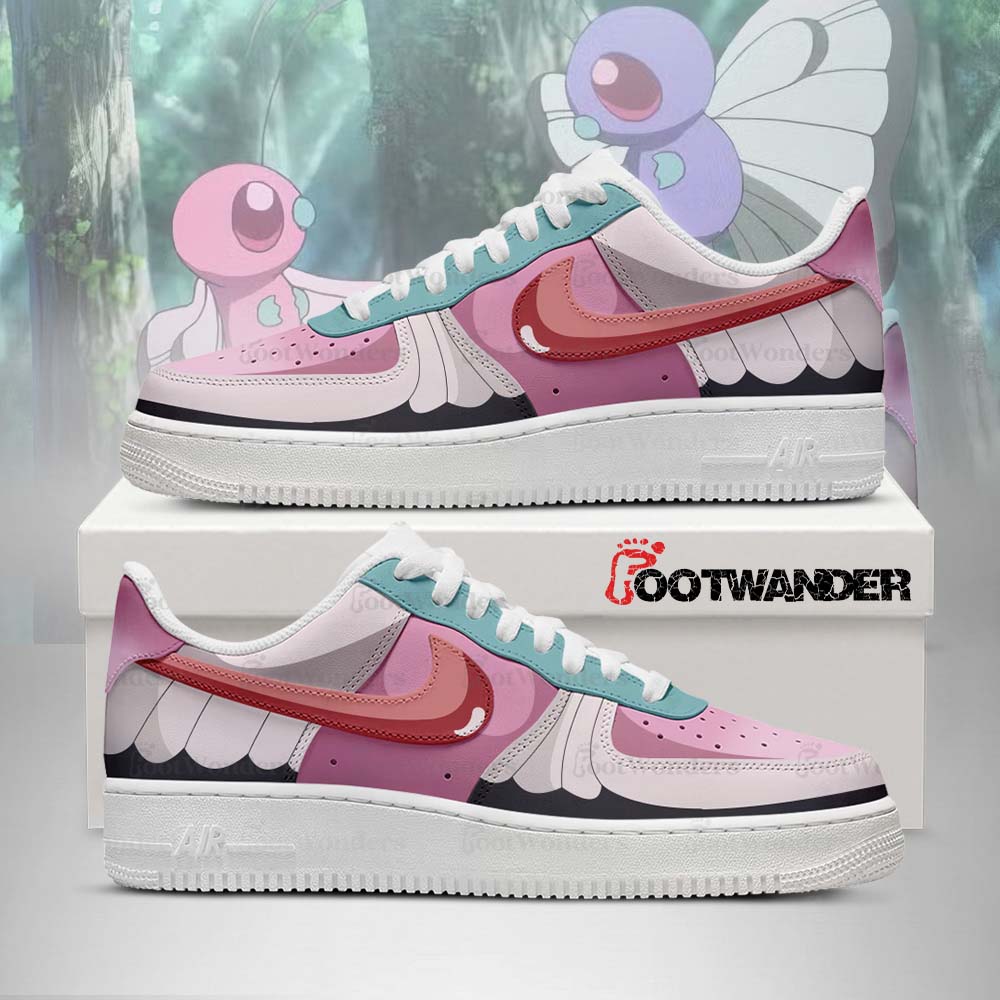 Pink Butterfree - Pokemon Shiny AF1 Shoes