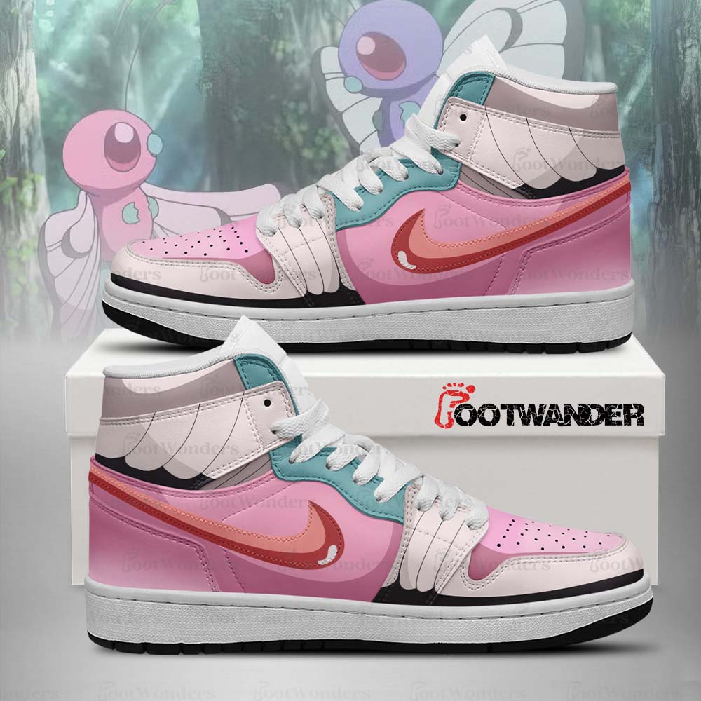 Pink Butterfree - Pokemon Shiny AJ1 Shoes