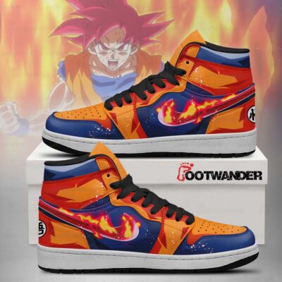 Son Goku Super Saiyan God - Dragon Ball AJ1 Shoes