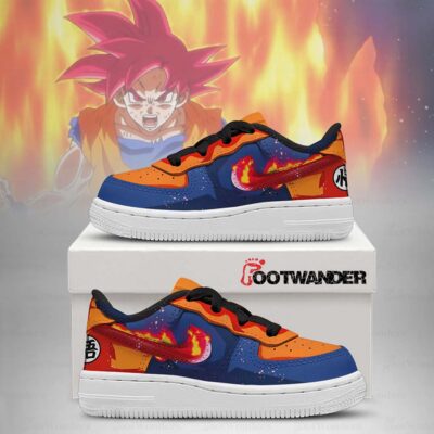 Son Goku Super Saiyan God - Dragon Ball AF1 Shoes