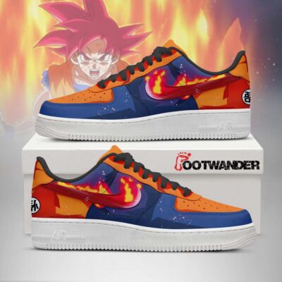 Son Goku Super Saiyan God - Dragon Ball AF1 Shoes