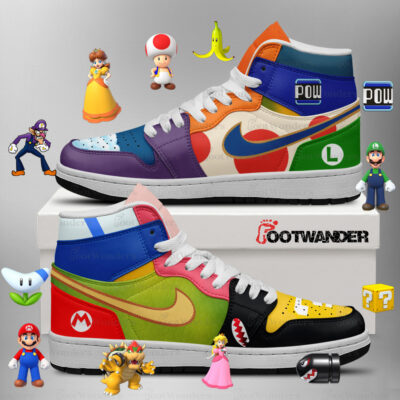 The Mario All Characters Super Mario AJ1 Shoes