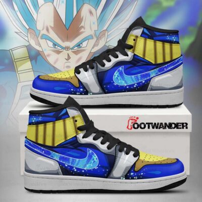 Vegeta Perfected Super Saiyan Blue - Dragon Ball AJ1 Shoes