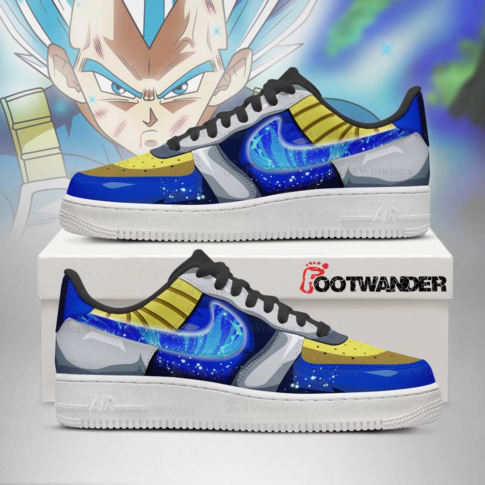 Vegeta Perfected Super Saiyan Blue - Dragon Ball AF1 Shoes