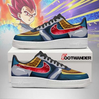 Vegeta Super Saiyan God - Dragon Ball AF1 Shoes