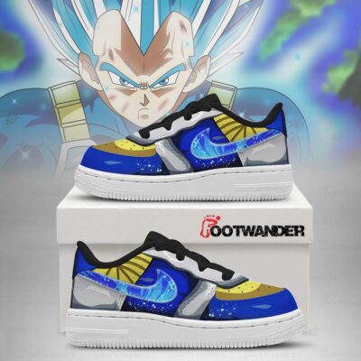 Vegeta perfected super saiyan blue - Dragon Ball AF1 Shoes