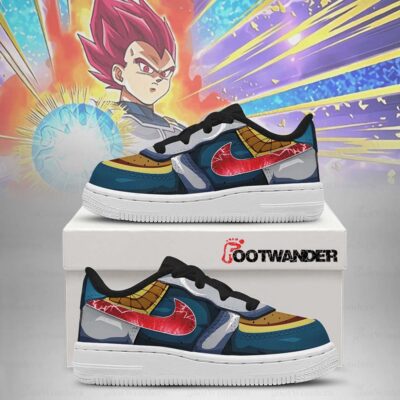 Vegeta super saiyan god  - Dragon Ball AF1 Shoes