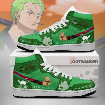Zoro Wanted - One Piece AJ1 Shoes