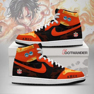 Portgas D Ace - One Piece AJ1 Shoes