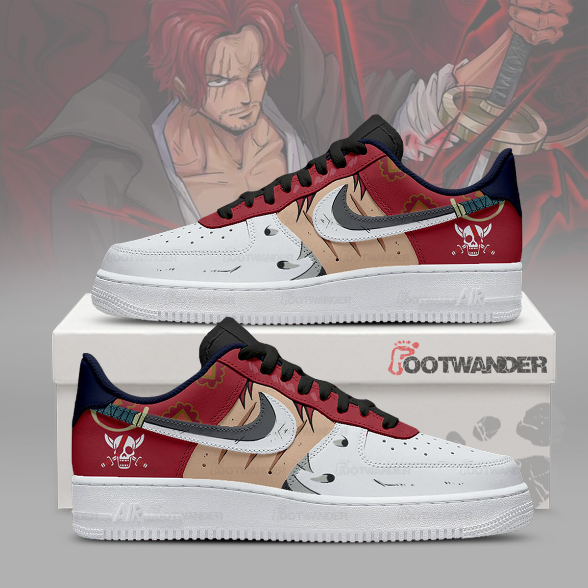 shanks - One Piece AF1 Shoes