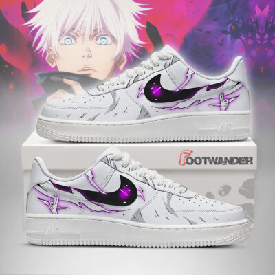 Gojo V2 - Jujutsu Kaisen AF1 Embossed Logo Sneakers