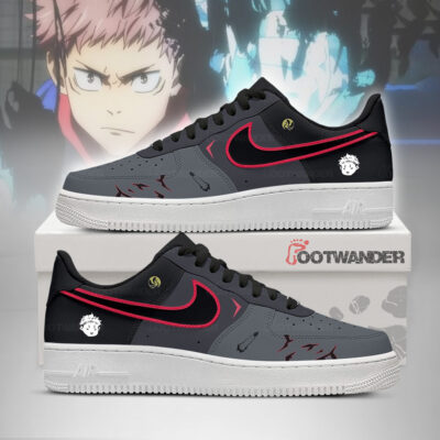 Yuji Itadori - Jujutsu Kaisen AF1 Embossed Logo Sneakers
