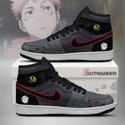 Yuji Itadori - Jujutsu Kaisen AJ1 Embossed Logo Sneakers