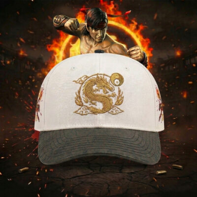 Liu Kang - Mortal Kombat 2D Embroidered Baseball Cap V2