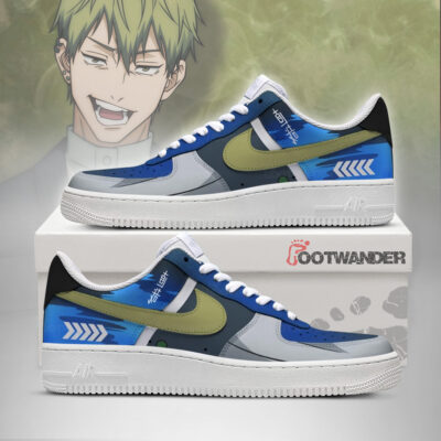 Naoya Zenin - Jujutsu Kaisen AF1 Embossed Logo Sneakers