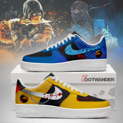 Sub Zero & Scorpion - Mortal Kombat AF1 Shoes