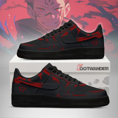 Ryomen Sukuna - Jujutsu Kaisen AF1 Embossed Logo Sneakers