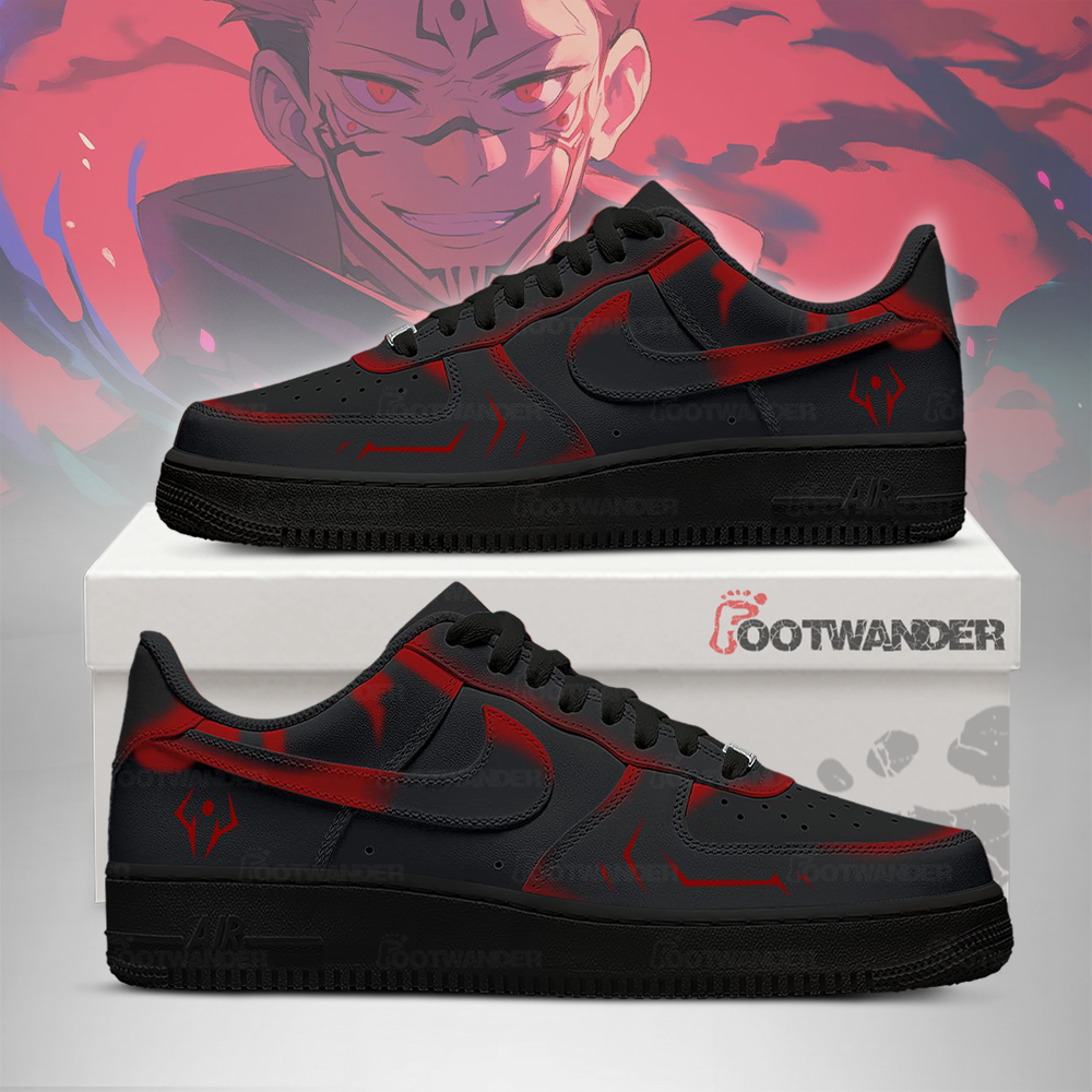 Ryomen Sukuna - Jujutsu Kaisen AF1 Embossed Logo Sneakers