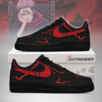 Ryomen Sukuna - Jujutsu Kaisen AF1 Embossed Logo Sneakers