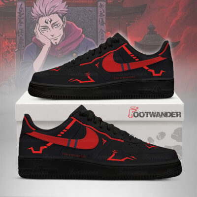 Ryomen Sukuna - Jujutsu Kaisen AF1 Embossed Logo Sneakers