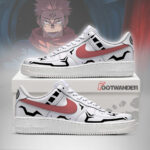 Ryomen Sukuna - Jujutsu Kaisen AF1 Embossed Logo Sneakers