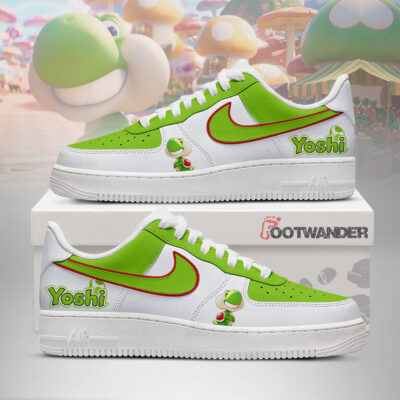 Yoshi Galaxy - Super Mario AF1 Shoes