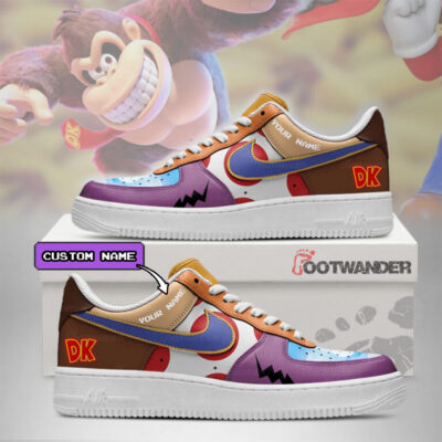 Donkey Kong - Super Mario Custom Name AF1 Shoes