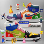 The Mario - Super Mario Custom name AJ1 Shoes