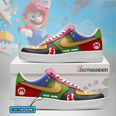 Mario And Luigi - Super Mario Custom Name AF1 Shoes