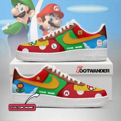 The Mario V3 - Super Mario Custom Name AF1 Shoes