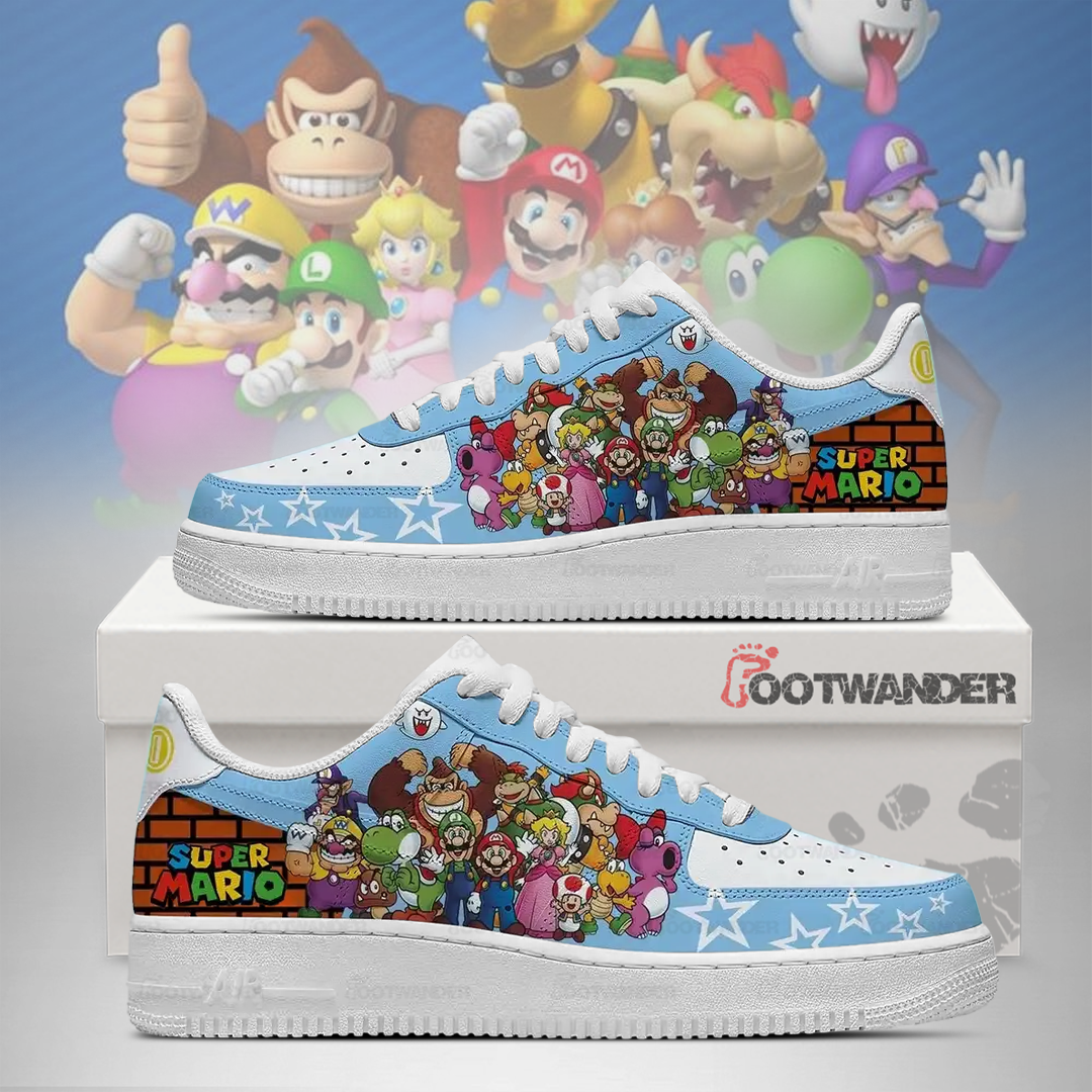 Super Mario All Characters AF1 Shoes