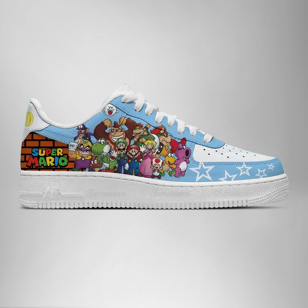 Super Mario All Characters AF1 Shoes - Image 2