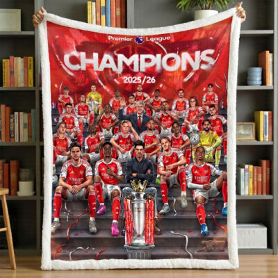 EPL Champions – Arsenal Sherpa Blanket