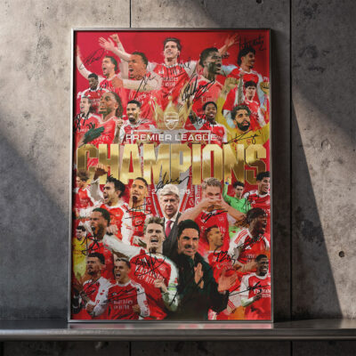 Premier League Champion - Arsenal with Signature Canvas - Poster