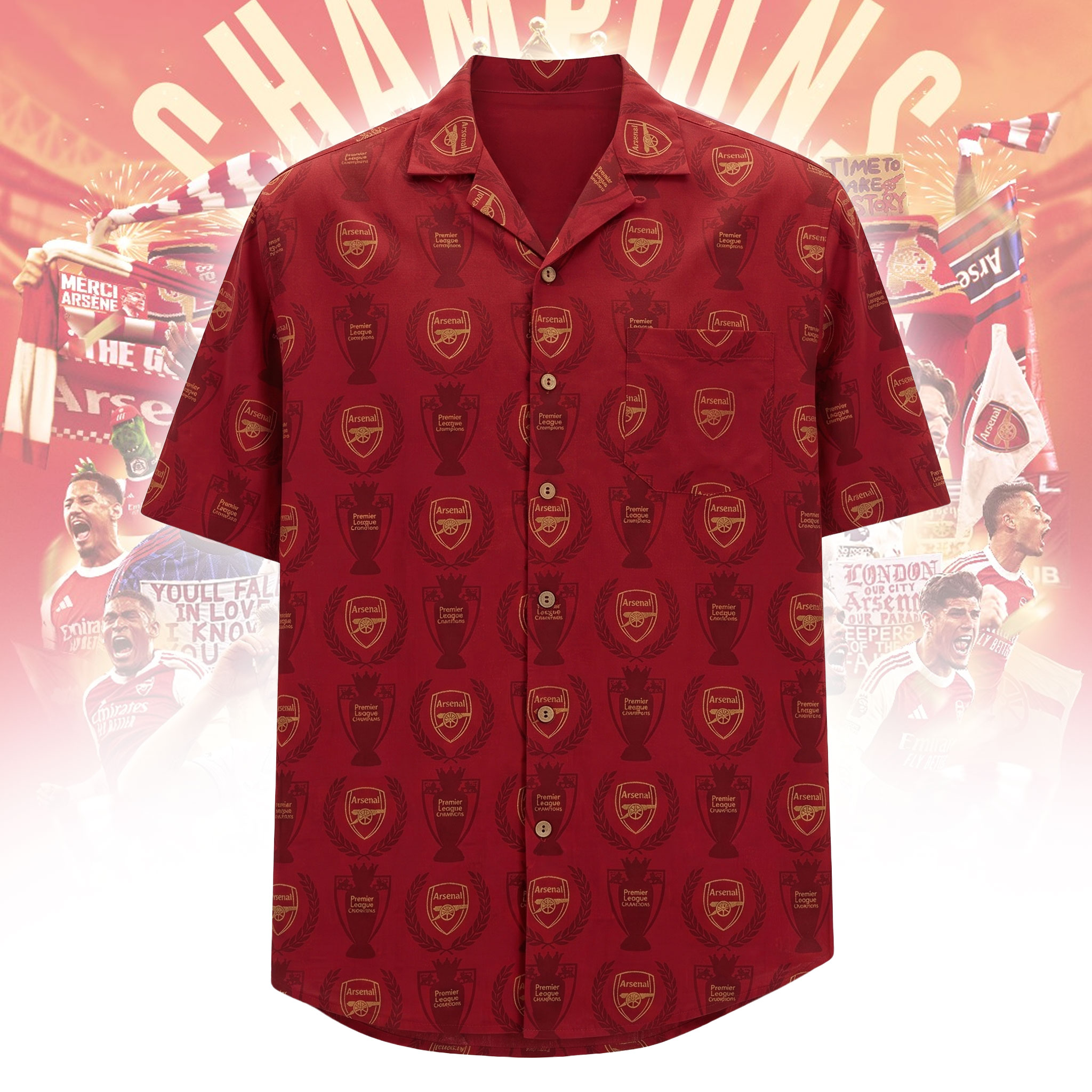 EPL Champions - Arsenal Hawaiian Shirt