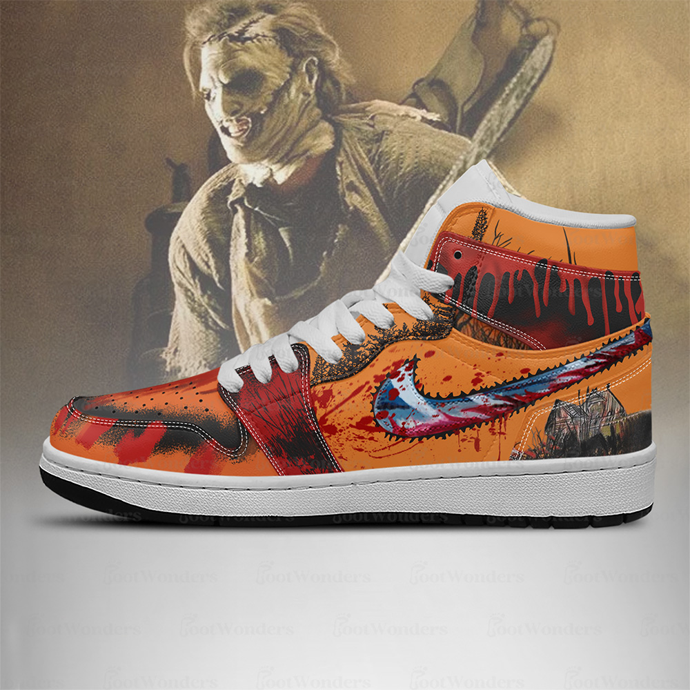 Leather Face - Horror AJ1 Shoes - Image 3